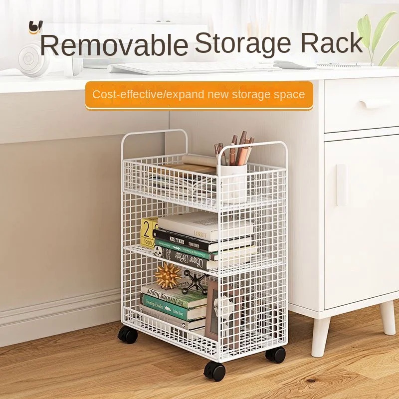 Mobile Bookshelf under Desk Shelf Floor Book Shelf High School Student