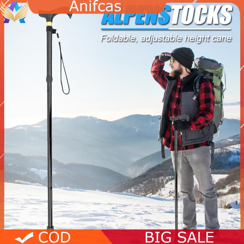 【AC】5Section Outdoor Trekking Sticks Foldable Walking Stick