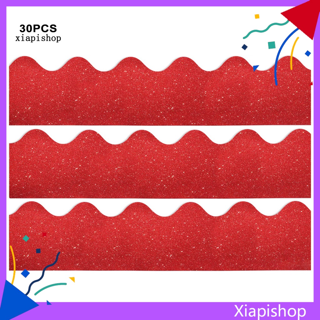 XPS Bulletin Board Borders Classroom Blackboard Borders Sparkling Classroom Border Trim 30pcs