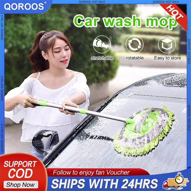 【COD】Microfiber car wash brush Mop Magic Spin Mop 360 floor mop