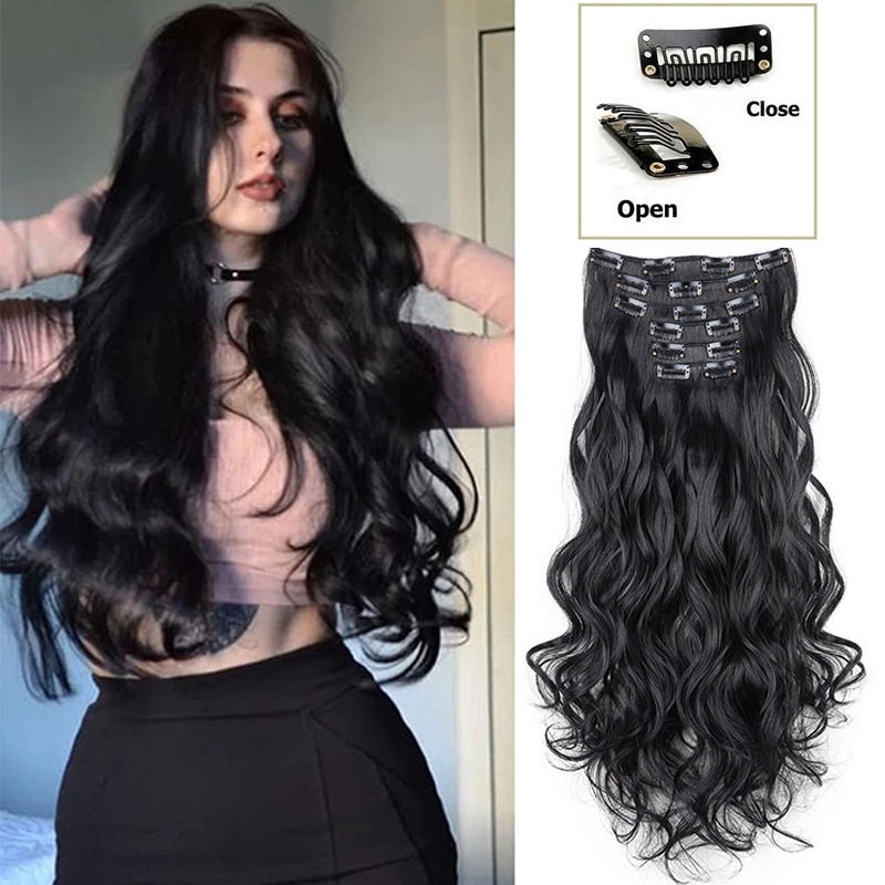 16 Clip In Hair Extensions Hair Accessories Long Curly Hair Extension