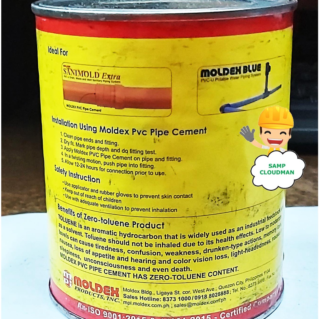 ♞Moldex Solvent Cement 400cc PVC Pipe Jointing Adhesive Glue per CAN