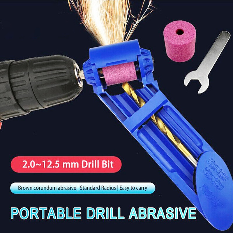 Portable Drill Bit Sharpener Corundum Grinding Wheel Bit Tool Twist