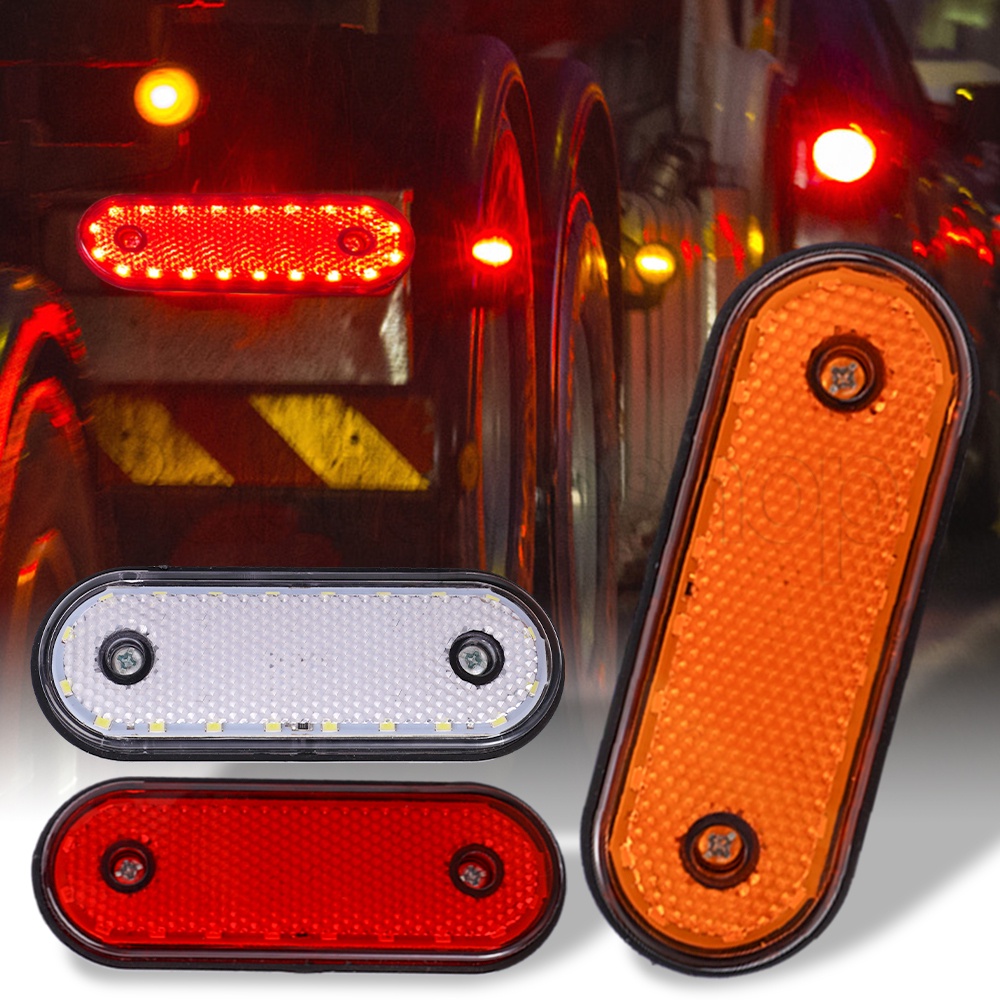 20 LED Truck Side Marker Light with Bracket / 12V 24V Red White Amber