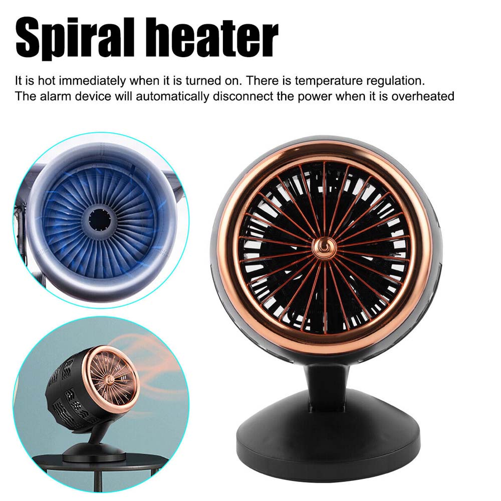 350W Portable Space Heater Fan USB Powered Fan Fast Heating Thermostat