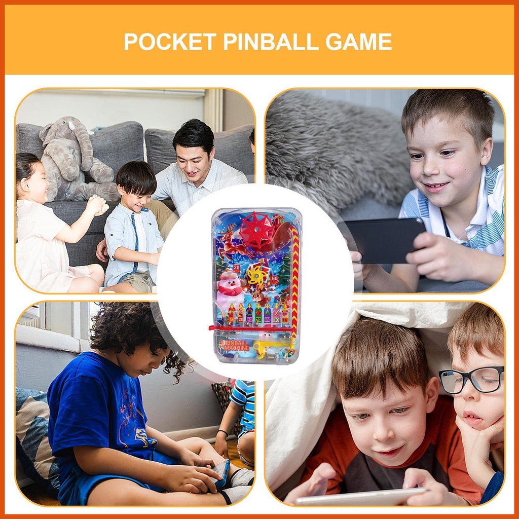 Maze Pinball Machine Handheld Christmas Themed Arcade Toy Creative