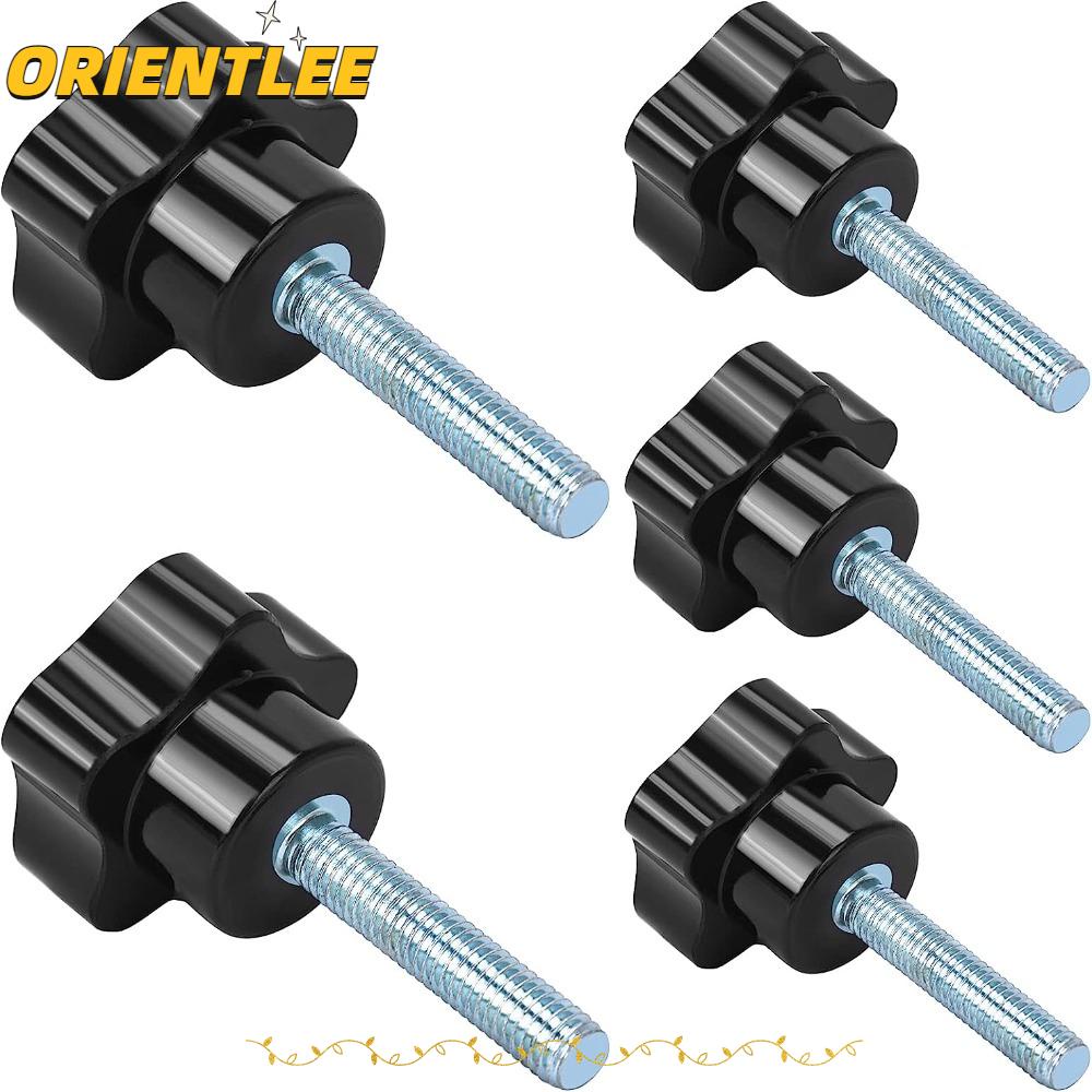 ORIENTLEE 5Pack Replacement Star Hand Knob Tightening Screw, M8 X 40mm