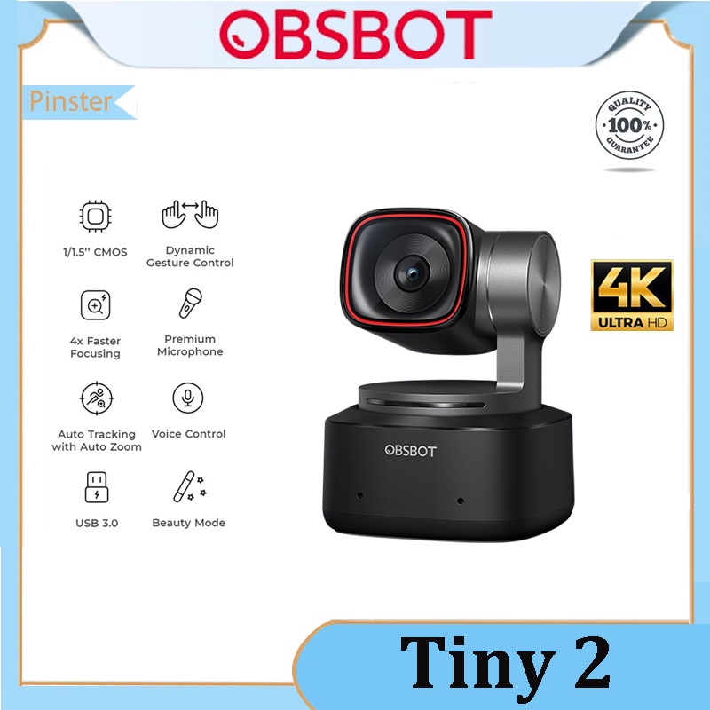 OBSBOT Tiny 2 AI-Powered PTZ 4K Webcam (NEW) | Shopee Philippines