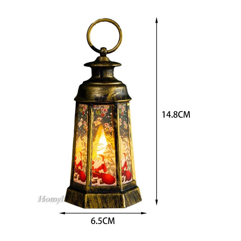 [Homyl1] Mini Christmas Lantern Night Light Girls Hanging Ornament Night Lamp for Table