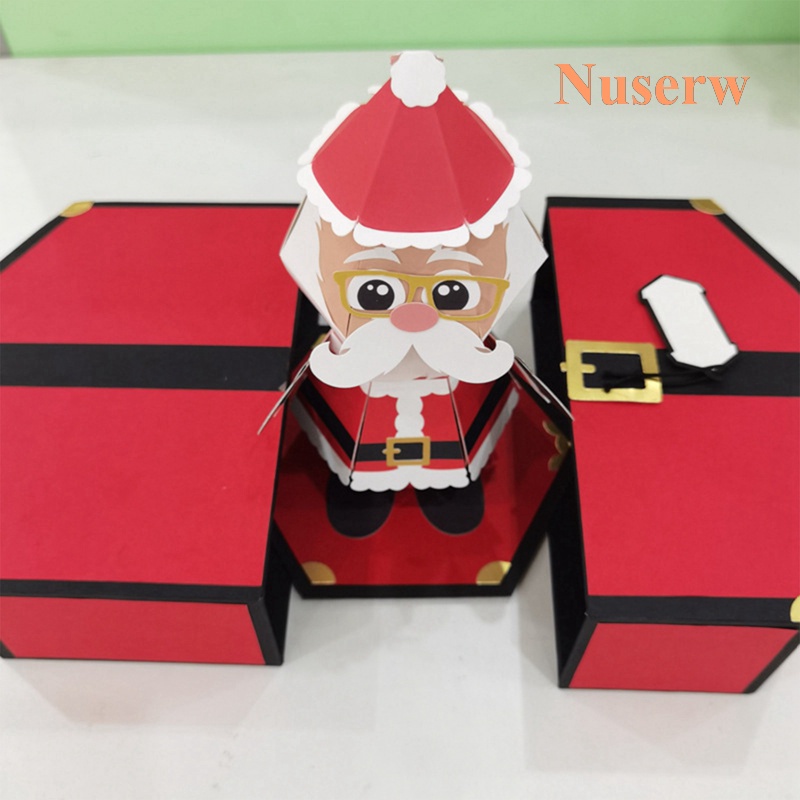 NUSERW 3D SANTA BOX Card Christmas blind box Santa Claus surprise box ...