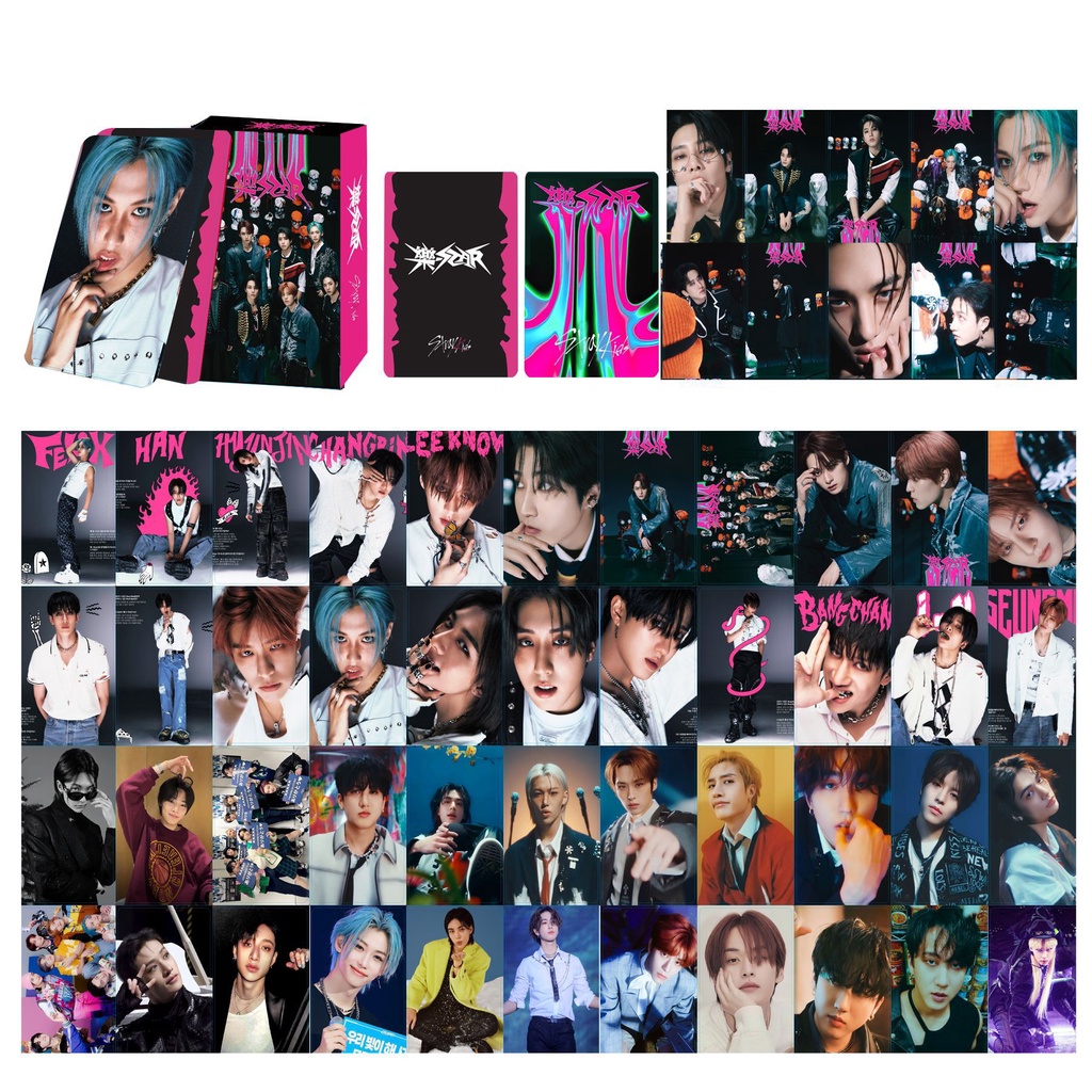 55pcs Stray Kids Lomo Cards 樂 - Star Leave Rock Star Album Photocards 