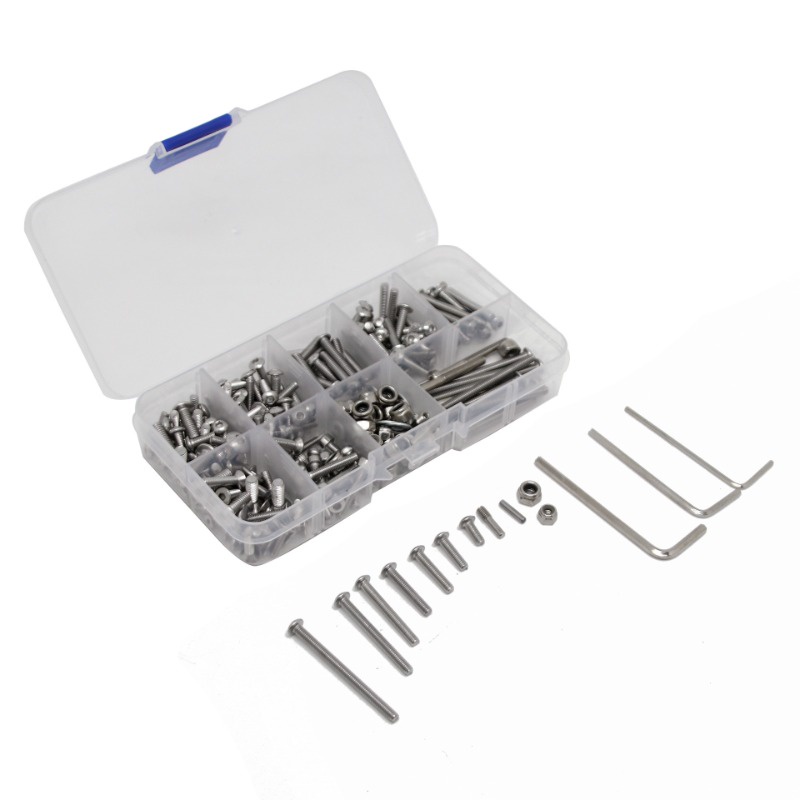 Stainless Steel Screws Kit Tool Box M3 M4 Screw Nut Gasket Wrench For ...