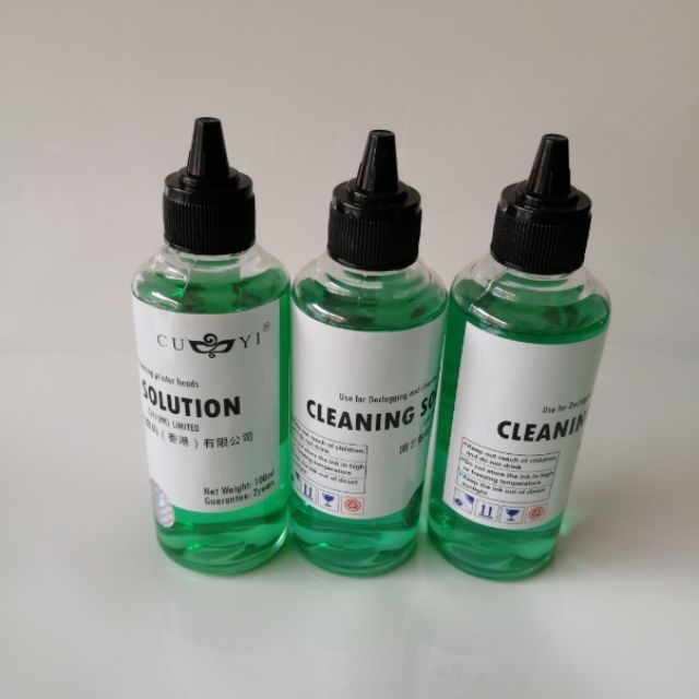 ♞CUYI Cleaning solution for printer head cleaning and declogging 100ml