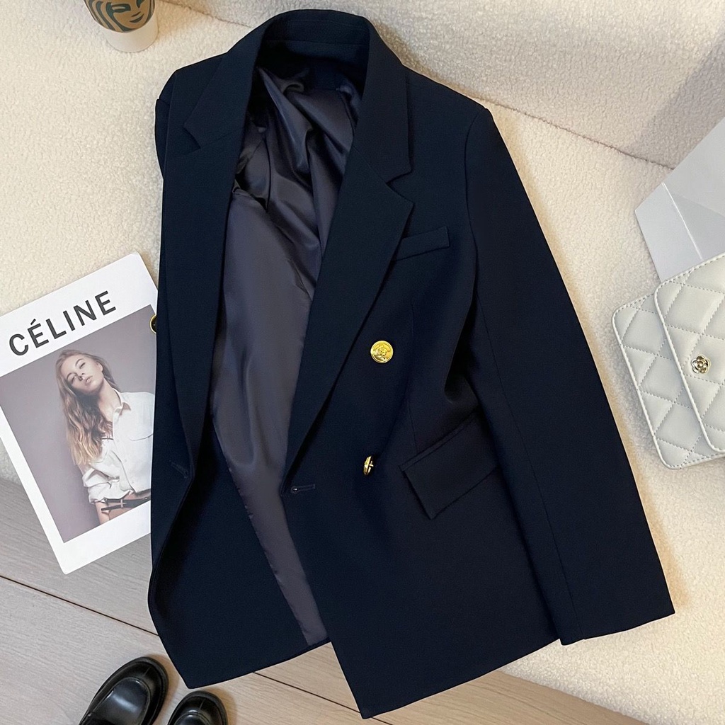 2025 Hit A Women'S Suit with an Irregular Design Exuding a High-End Feel. It'S a Two-Piece Set Featuring a Comfortable Long-Sleeved Top Paired with Wide-Leg Pants.
