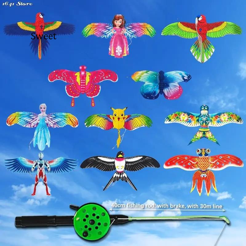 3D Transparent Plastic Eagle Kite 30 Meter Kite Line Large Eagle Flying