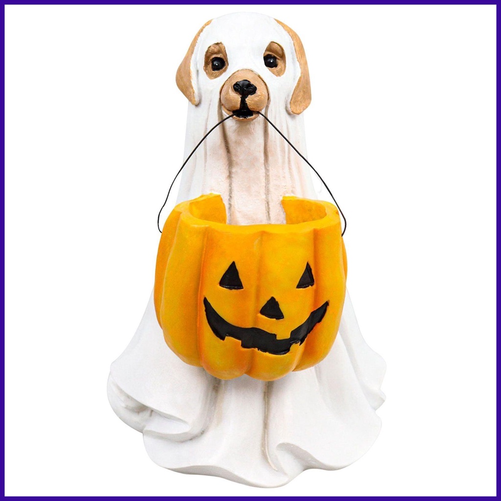 Ghost Dog Cat Resin Statue Halloween Resin Animal Statue Ghost Dog Cat ...