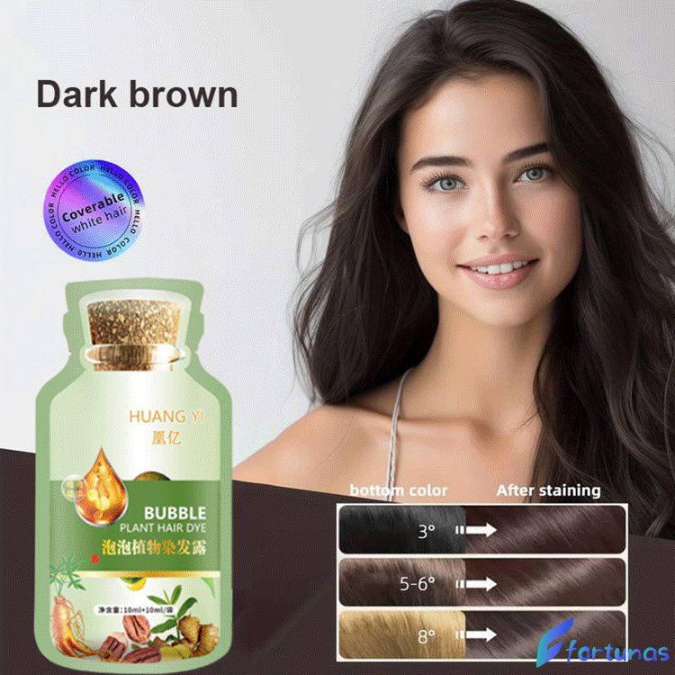 10pcs Natural Plant Bubble Hair Dye Essence Hair Color Cream Scalp Hair