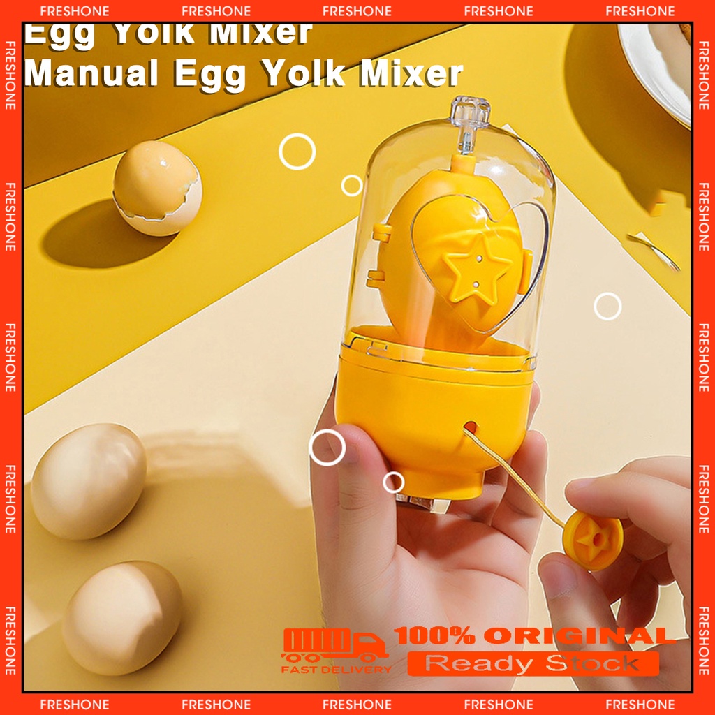 COD Egg Yolk White Mixer Scrambler Manual Egg Shaker Making Hard Boiled ...