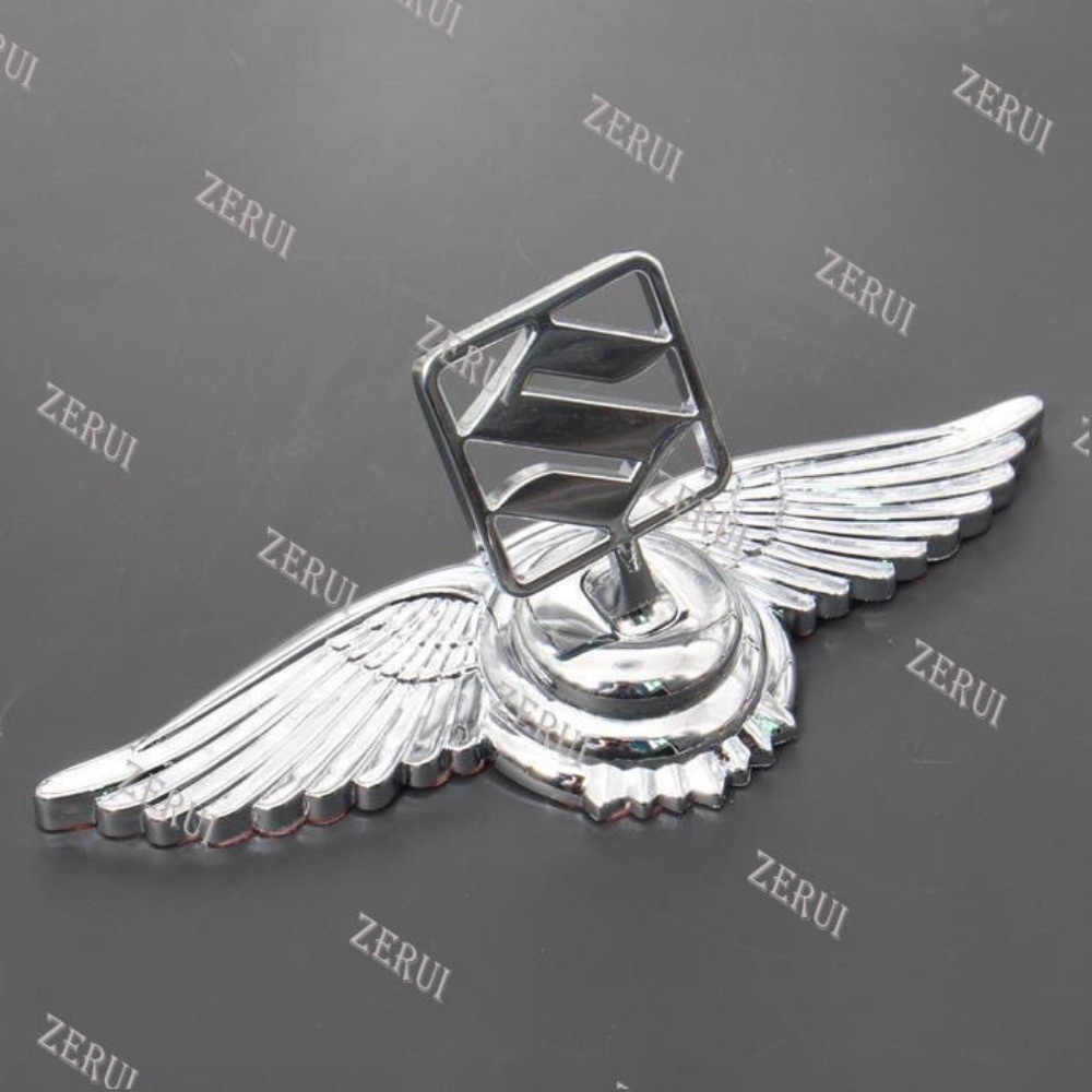 ZR For Car Front Hood Emblem Sticker Auto Angle Wings Badge
