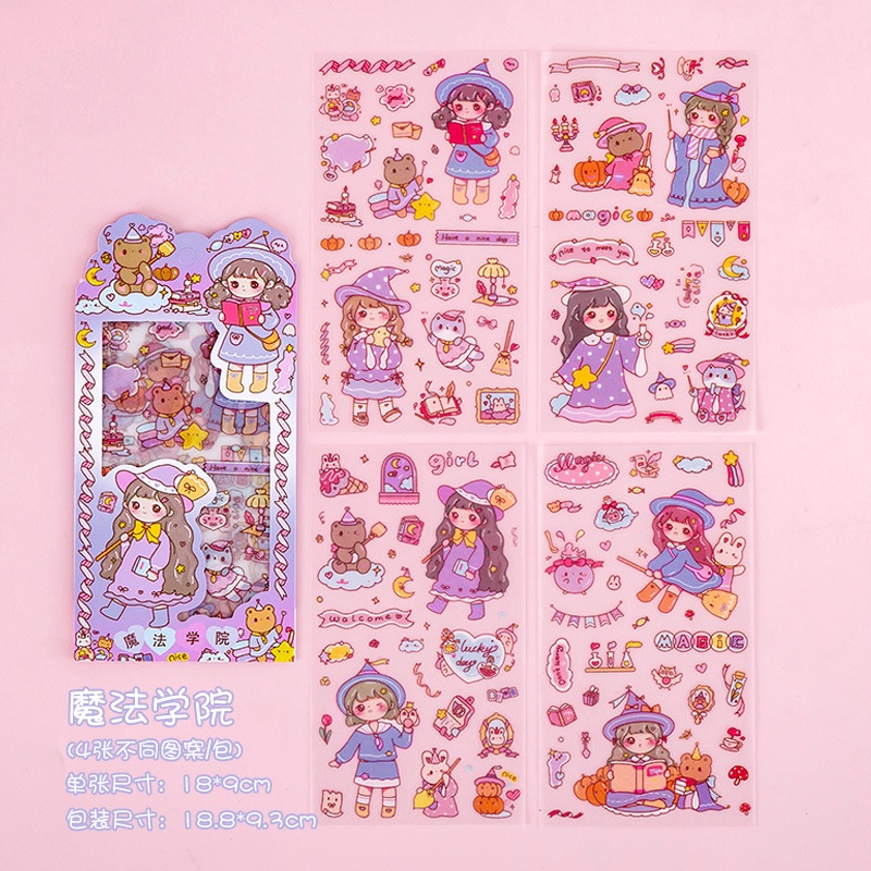 Cute honey Girls Stickers Diary Scrapbook Decoration Stationery Office ...