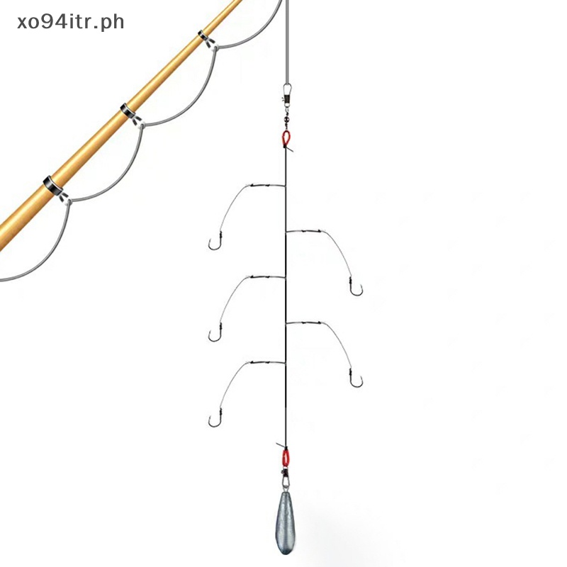 XOITR 1pc/5 Hooks With PE Line Manual Binding Anti-Wrapping Tied String ...