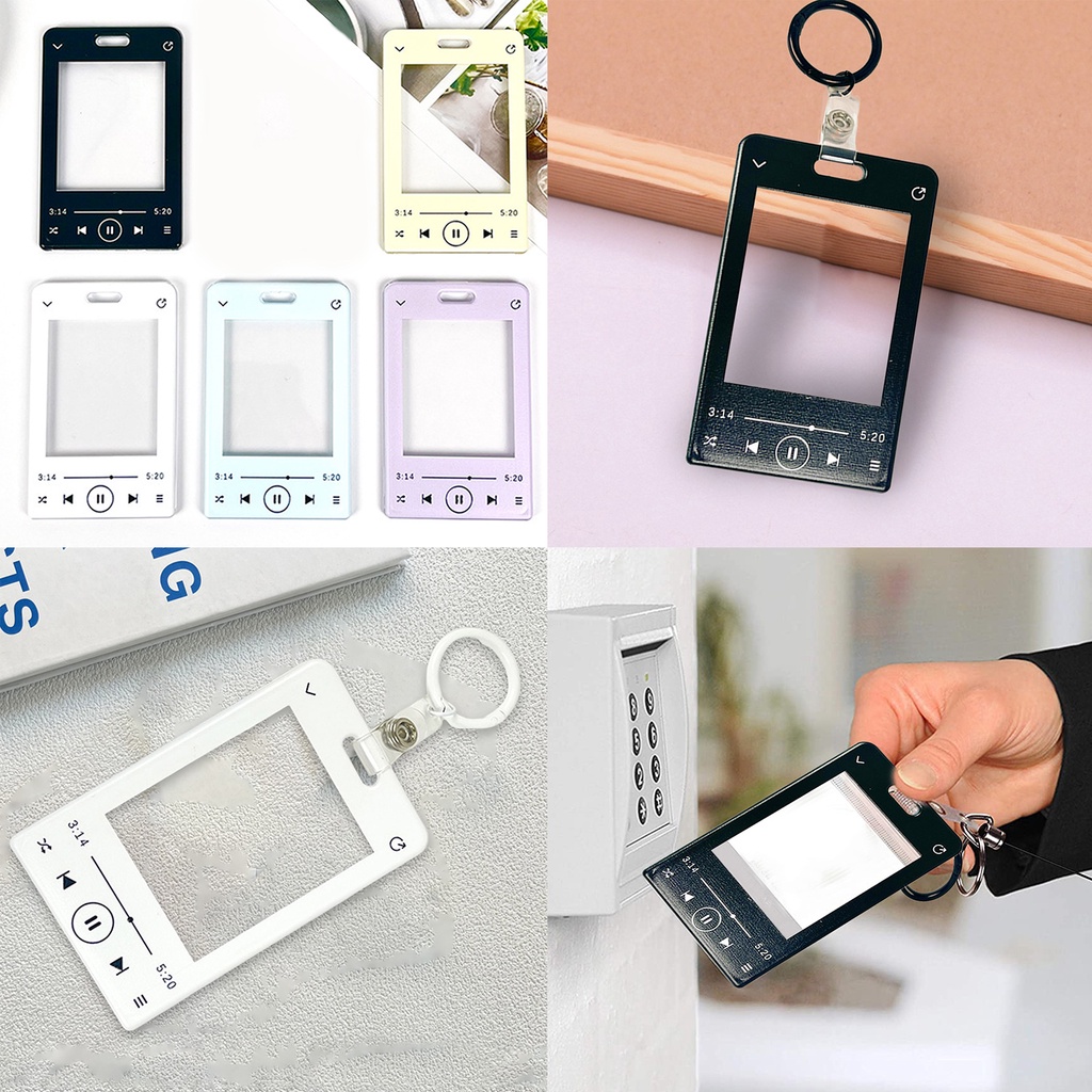 1Pc Cute Player Design Photocard Holder Transparent Acrylic Student ID ...