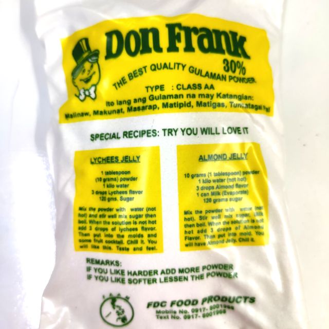 ♞Agar agar Don Frank Gulaman Powder (Agar-Agar) 250 grams | Shopee  Philippines