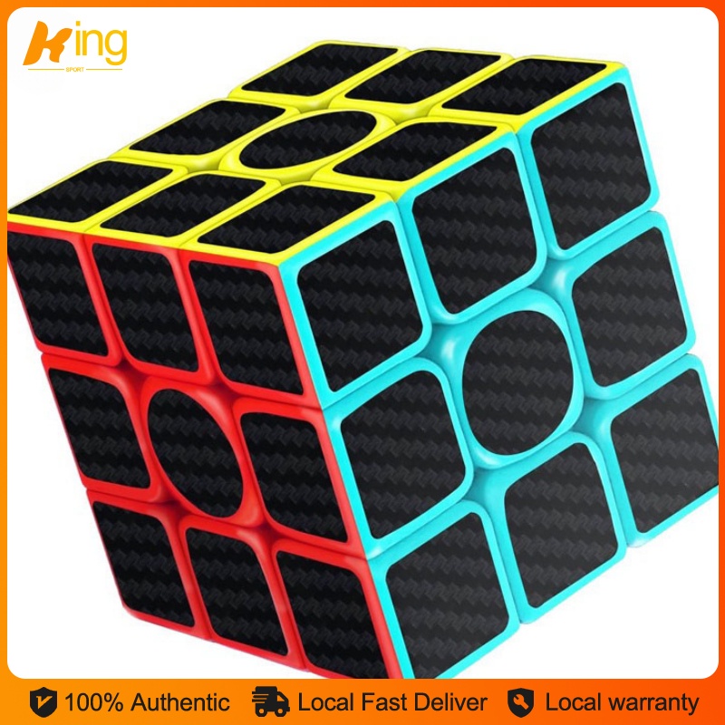 3x3 Rubiks Cube Carbon Fiber Magic Cube Super Smooth Fast Speed Puzzle ...