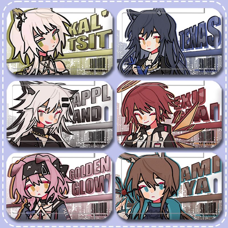 Arknights Q Version Kelsey Exusiai DIY Student ID Card Holder Personal