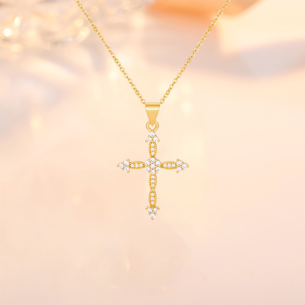 Cross Necklace For Women 18k Gold Chain Tala Hengran Advanced Design ...