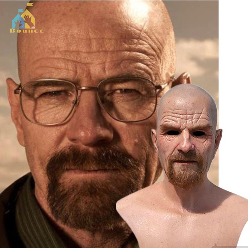 Bounce Breaking Bad Professor Mr. White Realistic Latex Mask Halloween ...