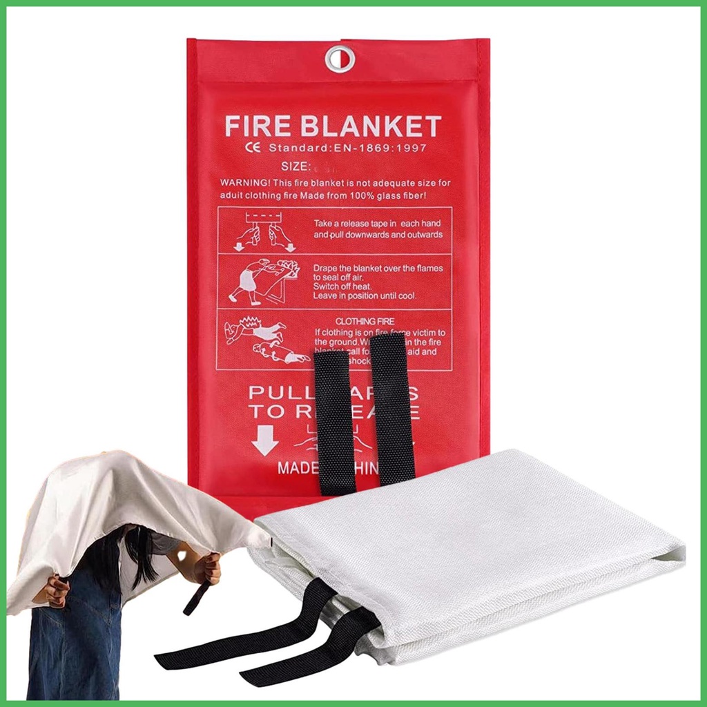 Fire Blanket Fire Blankets to Smother a Kitchen Fire 1x1m Fire Suppression Blanket Fire Safety
