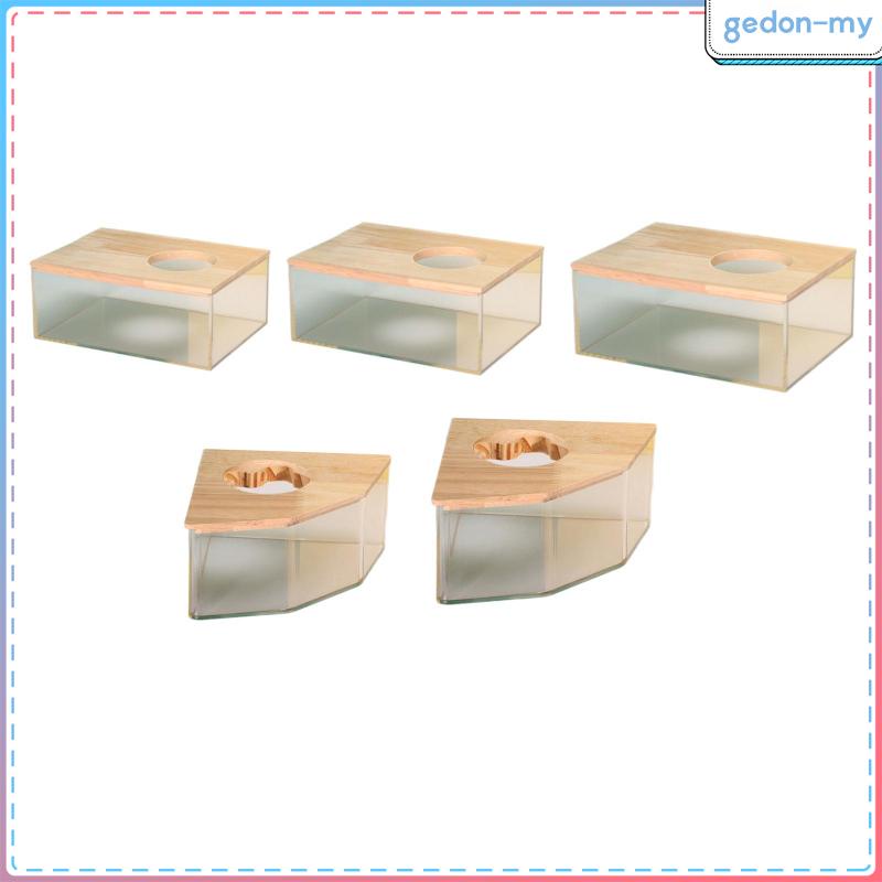 Hamster Sand Bath Box, Transparent Acrylic Sand Bath Container ...