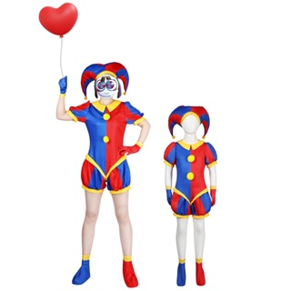 The Amazing Digital Circus Cosplay Costume Cartoon Clown Pomni Jumpsui –  Becostume