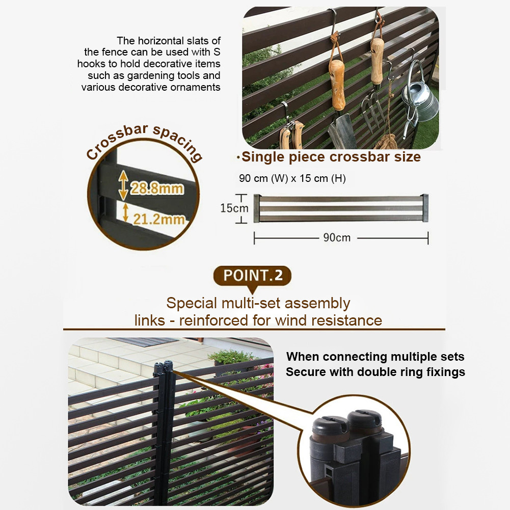 3FT W X 4FT H Metal Outdoor Privacy Screen PE-Coating Steel Pipes Fence ...