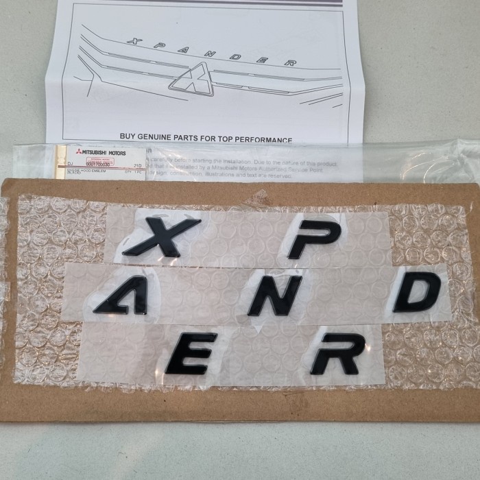 MESIN Emblem Xpander BLACK Engine Hood Logo Cap Engine Mitsubishi ...