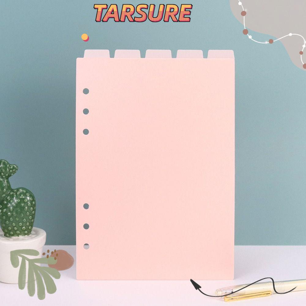TARSURR Ring Binder, A5 6Ring Binder Dividers, 6 Holes Pink 5Tab