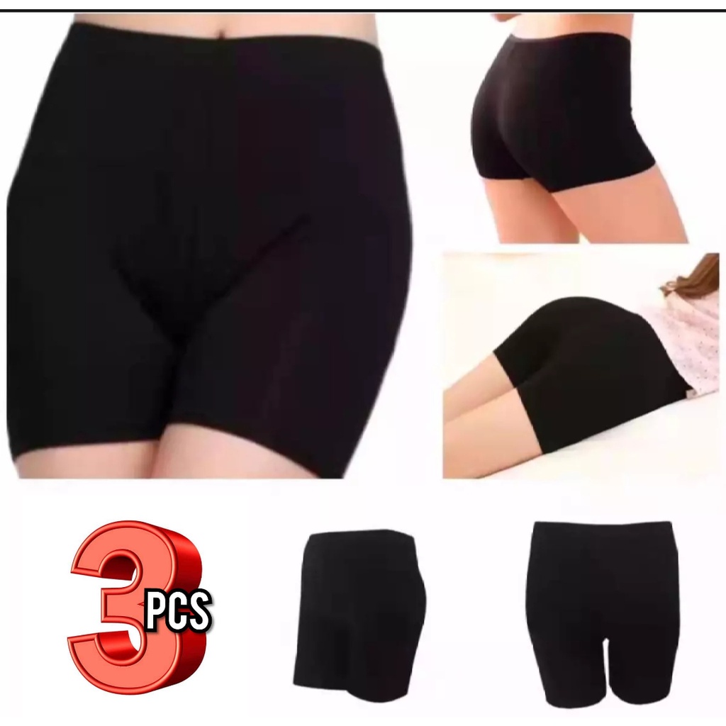3PCS BUNDLE Women Cycling Shorts MAKAPAL Good Quality No Trace Shopee Philippines