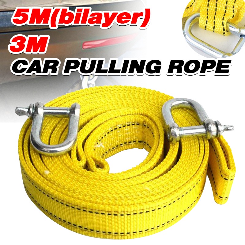 Towing Rope Heavy Duty Car Tow Rope with Metal Safety Hooks for Towing ...