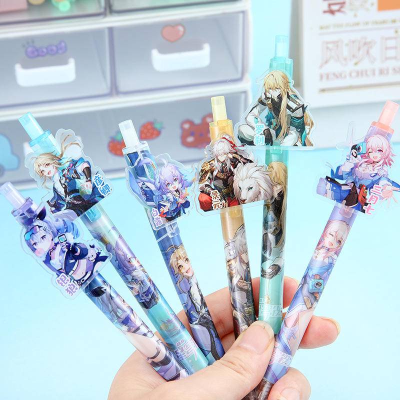 6 Pieces Game Honkai: Star Rail Back to school cute pen stationary ...