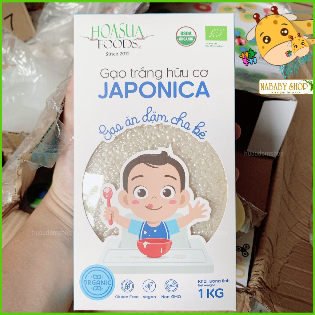 Japonica Organic White Rice Hoa Milk 1kg (Baby Weaning Rice) Shopee