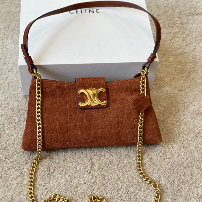 Celine Celine SOFT Retro Chain Bag SOFT can be one shoulder can be cross body suede