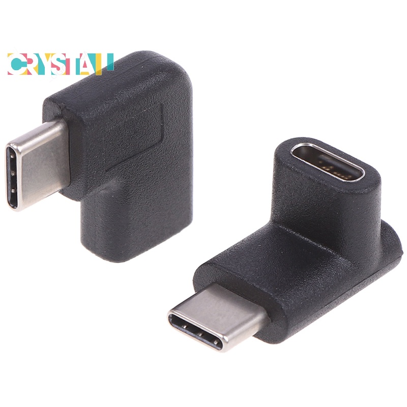 Crystal- Right Angle 90 Degree USB 3.1 Type C Male To Female USB-C ...