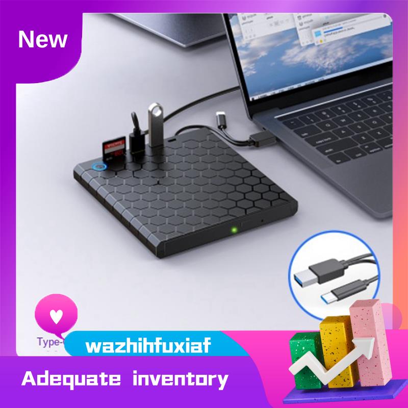 wazhihfuxiaf USB 3.0 Type C External CD DVD RW Drive 8MB DVD Writer
