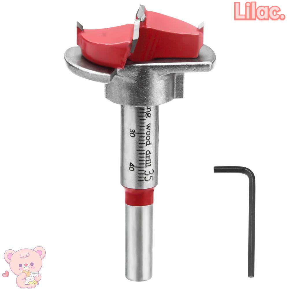 LILAC Hinge Hole Opener with Depth Stope, Carbide Red 35mm