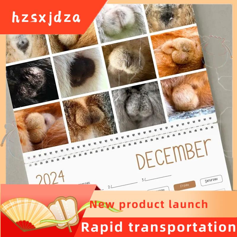 hzsxjdza-1-piece-funny-cat-calendar-funny-gift-cats-buttocks