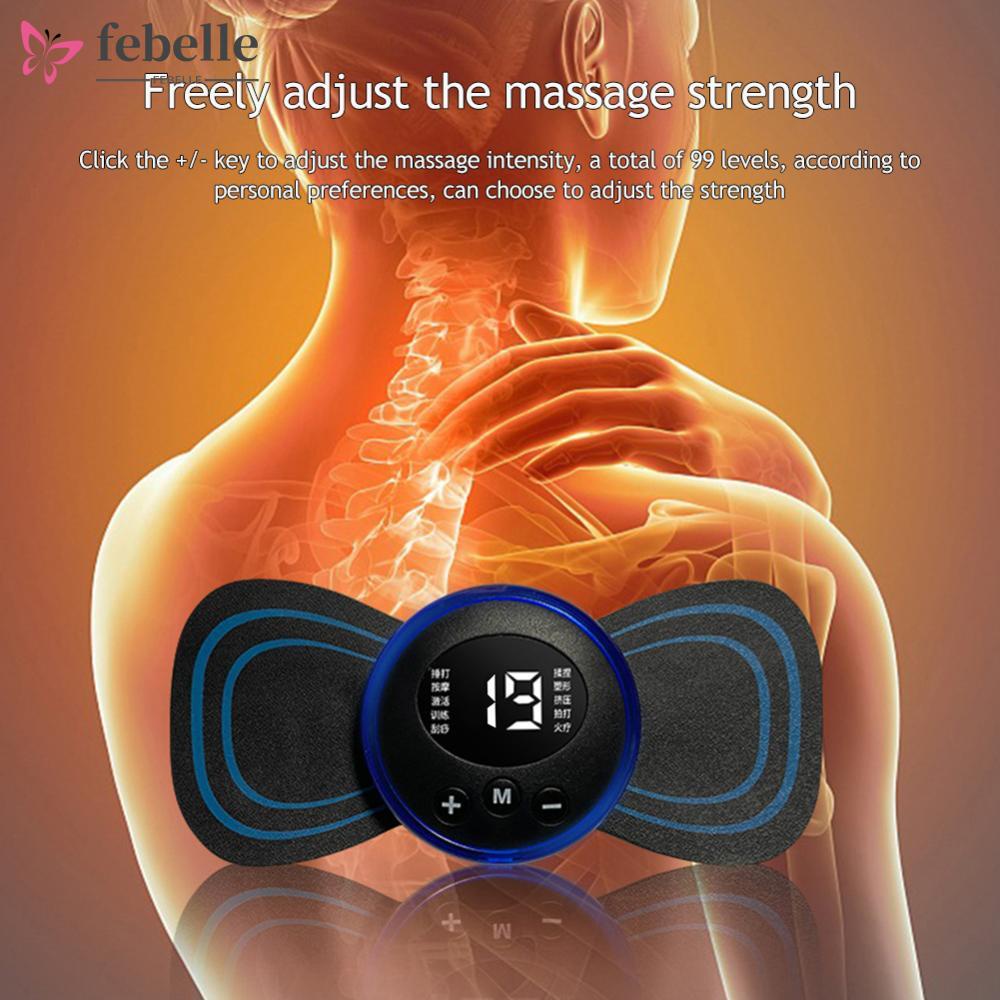 Cheap EMS Mini Portable Electric Pulse Neck Massager Cervical Back Muscle  Pain Relief Tool Shoulder Leg Body Massage Relax Cushion