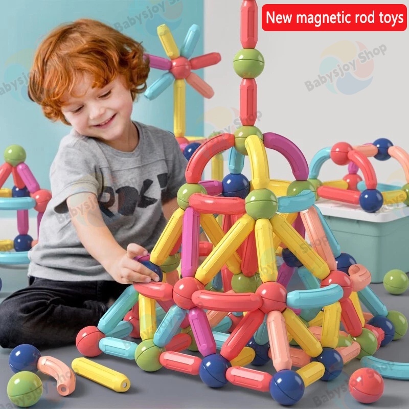 25/42/64 Pcs Magnetic Building Blocks Building Sticks Toy Set Kids ...