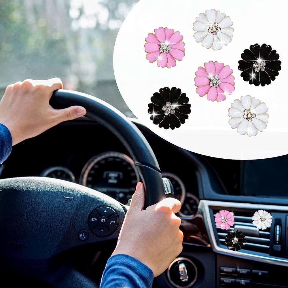 1Pcs Daisy Air Vent Clips, Cute Flower Car Air Fresheners Vents Clips