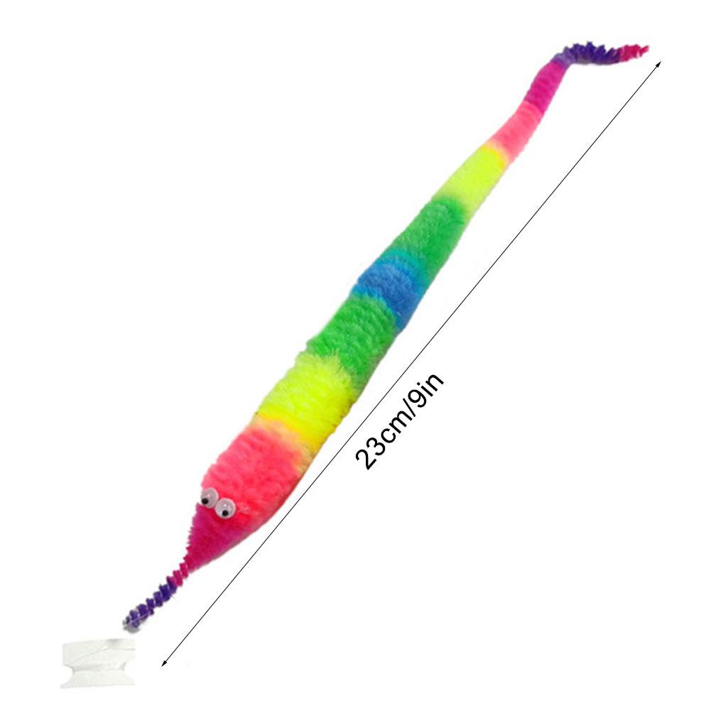 Magic Twisty Fuzzy Worm Toy Wiggle Moving Sea Horse Props Caterpillar ...